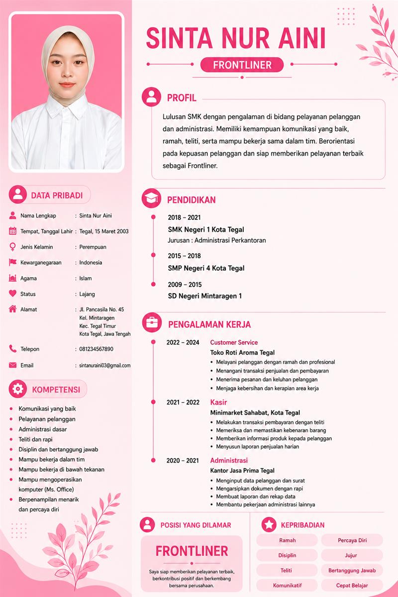 Hasil CV 6