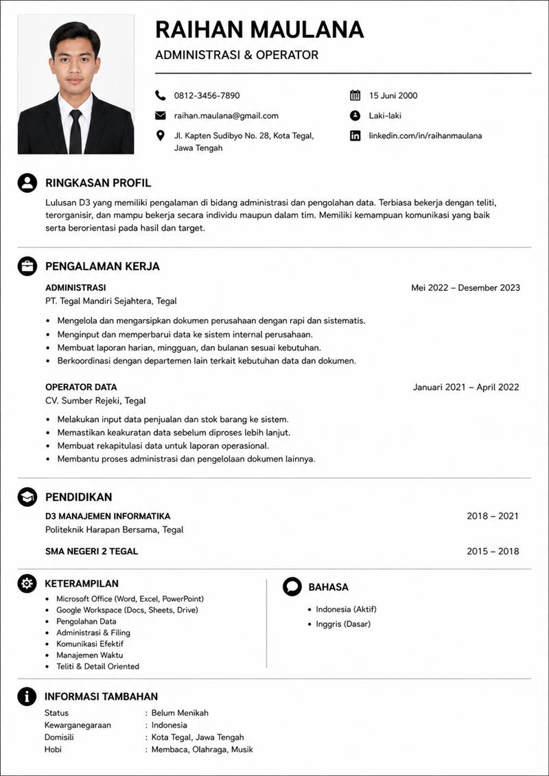 Hasil CV 8